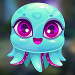 G4K Cute Blue Octopus Escape Game