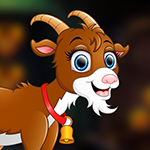 G4K Cute Brown Goat Escap…